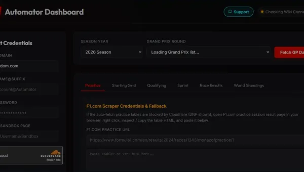 F1 Wiki Automator